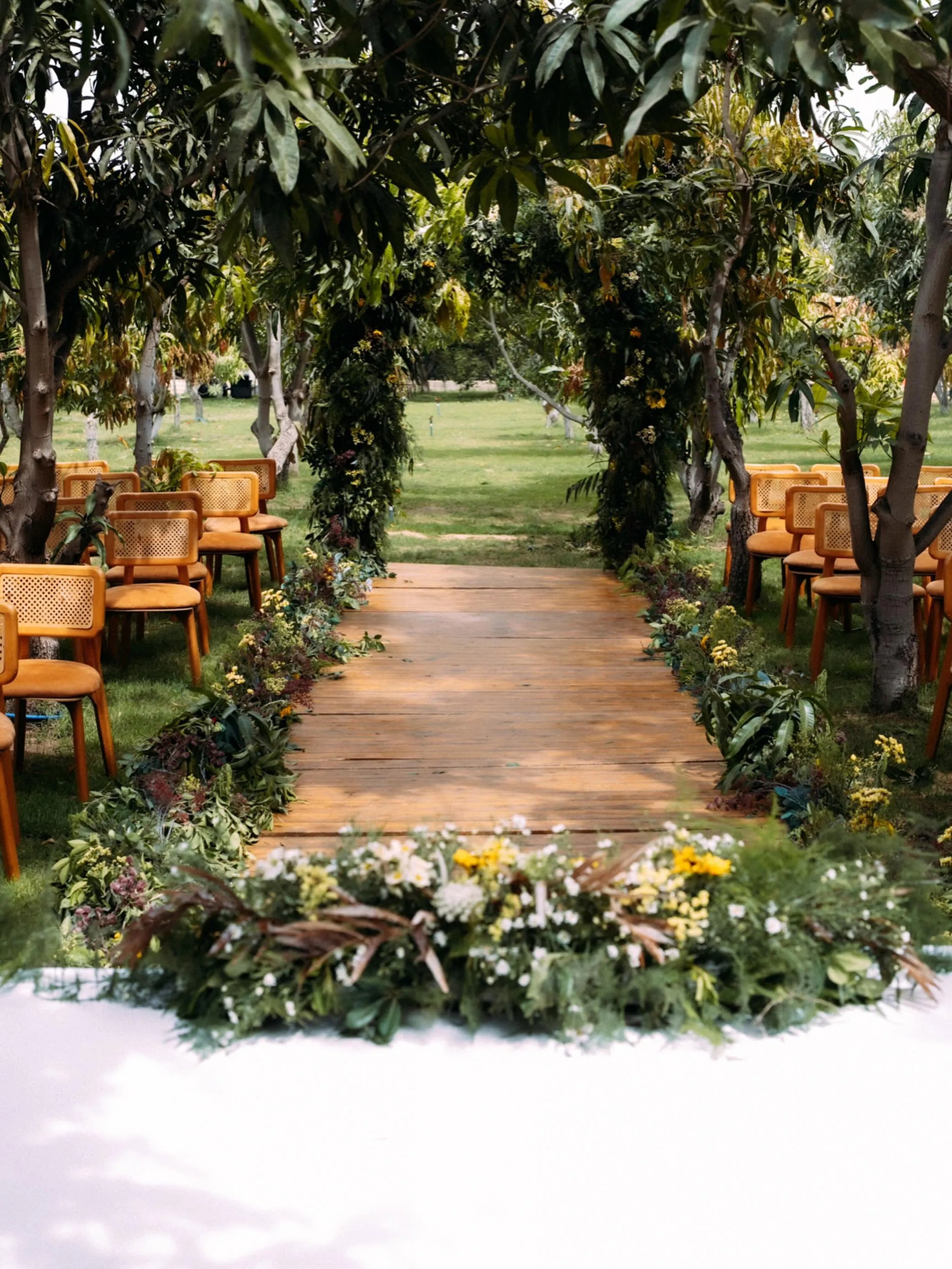The aisle set up at Tree House